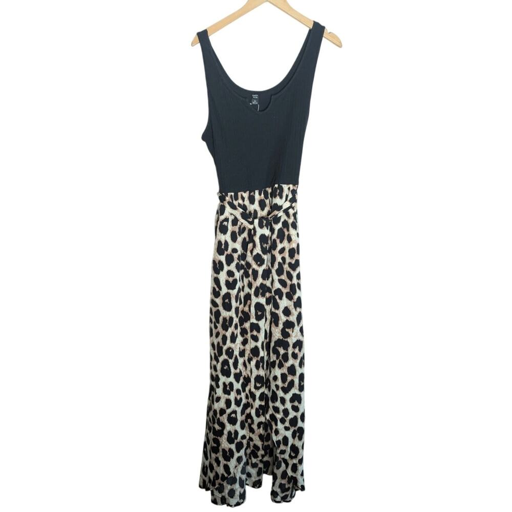 NWT Leopard Print high low jumper shorts black top plus size 2X